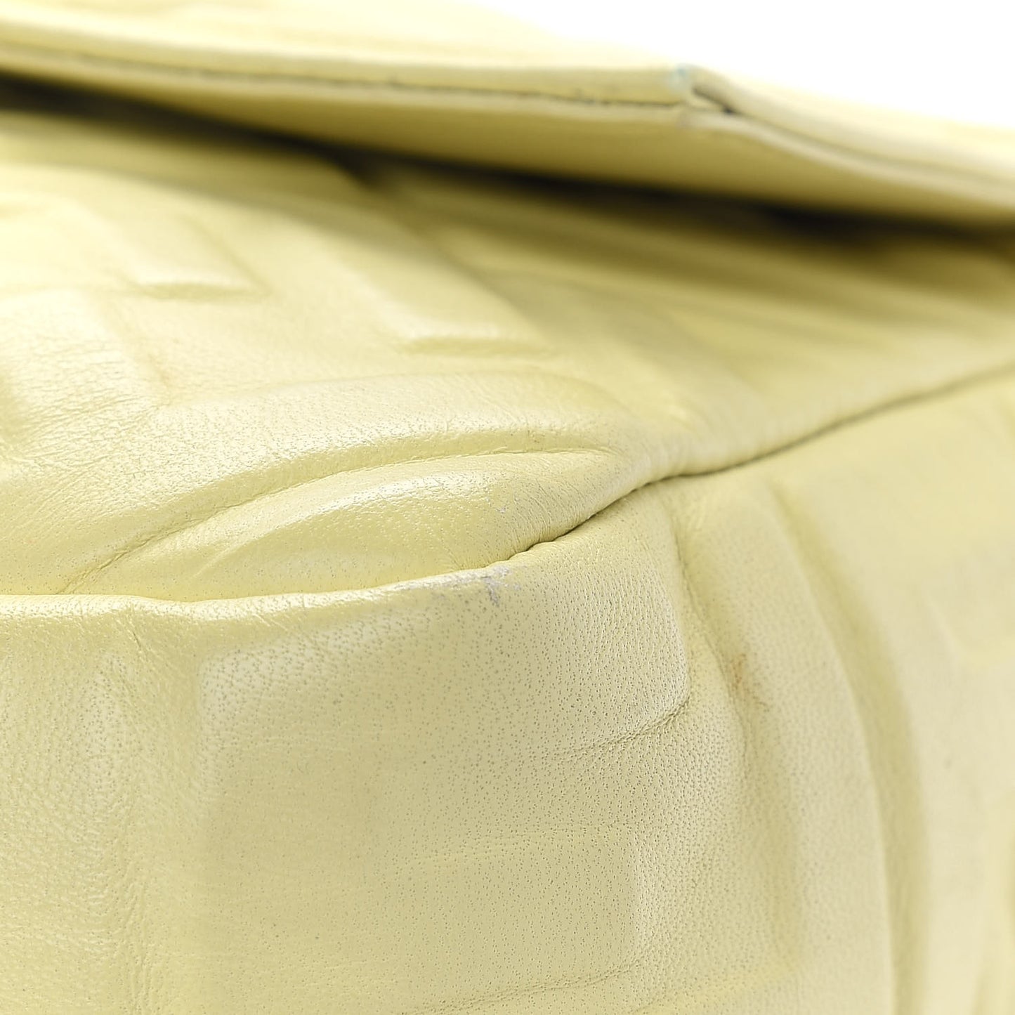 Nappa FF 1974 Embossed Large Baguette Banana