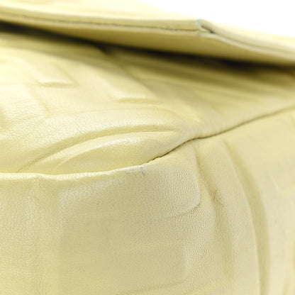 Fendi Nappa FF 1974 Embossed Large Baguette Banana 13 of 13