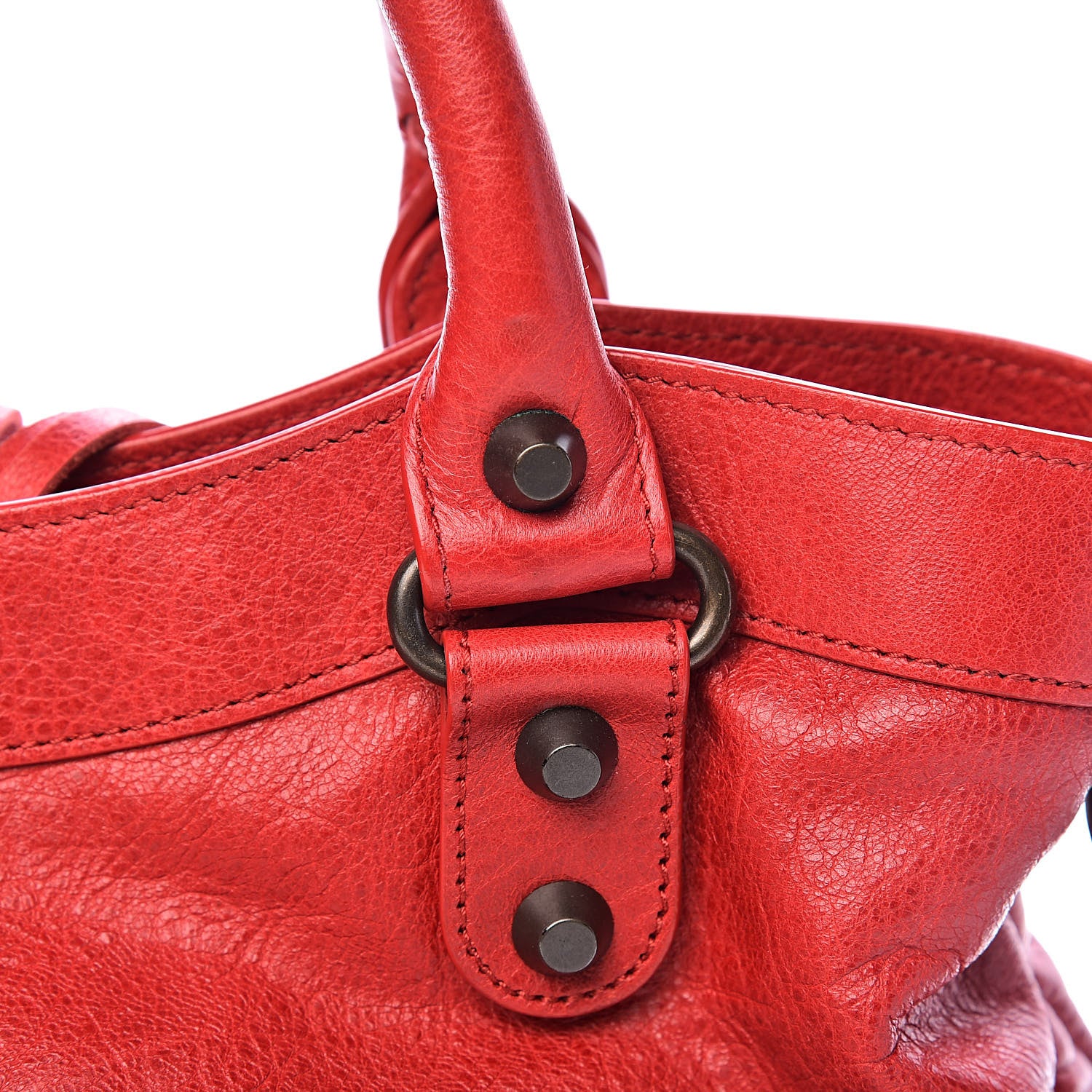 Balenciaga Agneau Giant 12 Silver Hardware Town Rouge Coquelicot 9 of 14