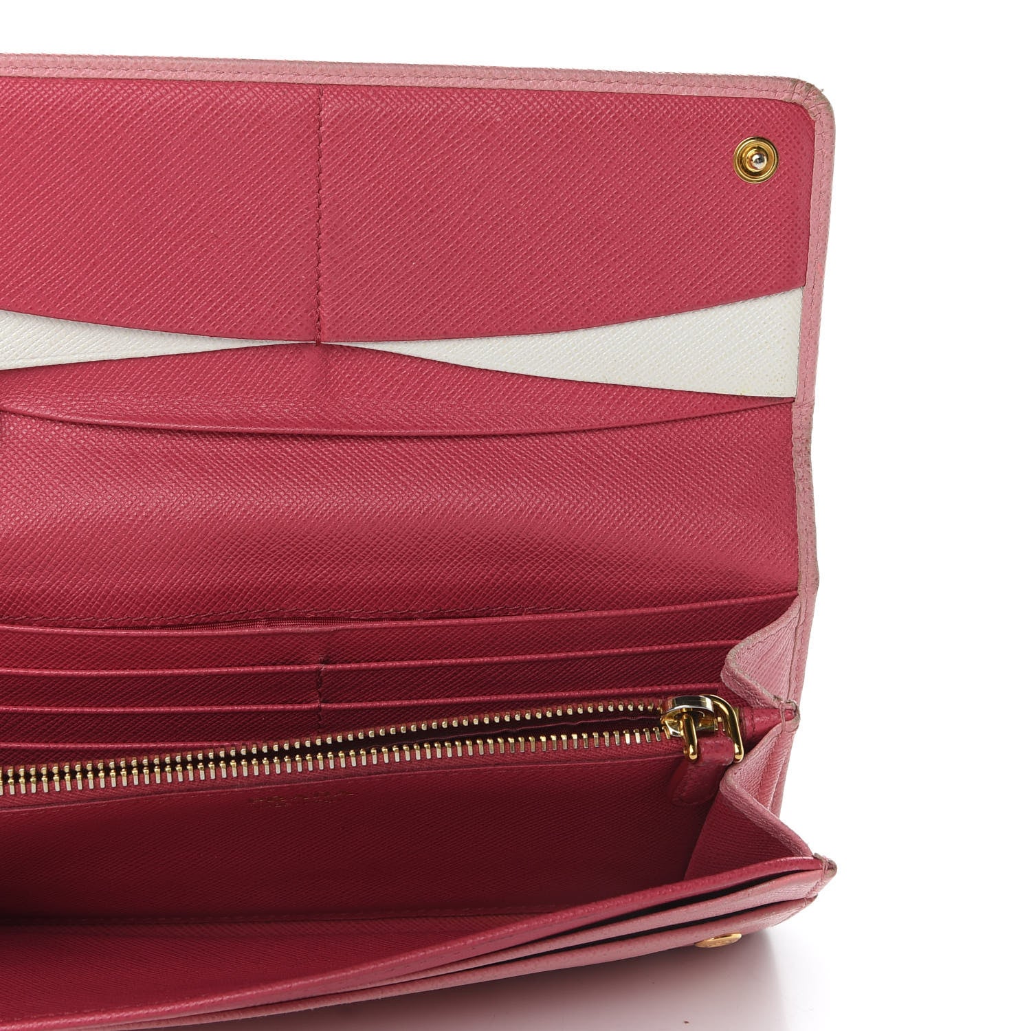 Prada Saffiano Continental Flap Wallet Orchidea 8 of 9