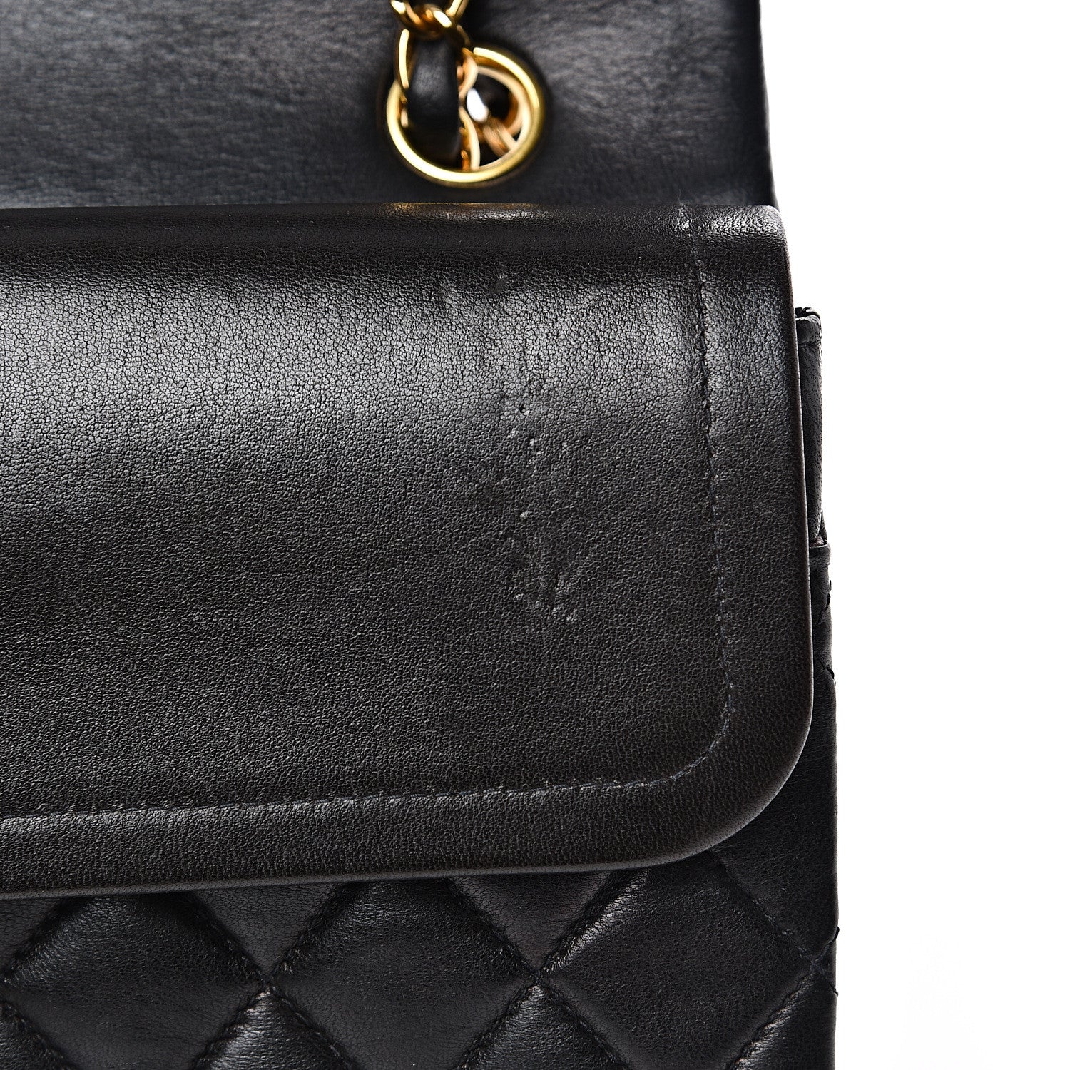 Chanel Lambskin Quilted Medium Double Flap Black 15 of 18