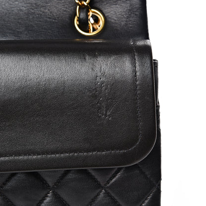 Chanel Lambskin Quilted Medium Double Flap Black 15 of 18