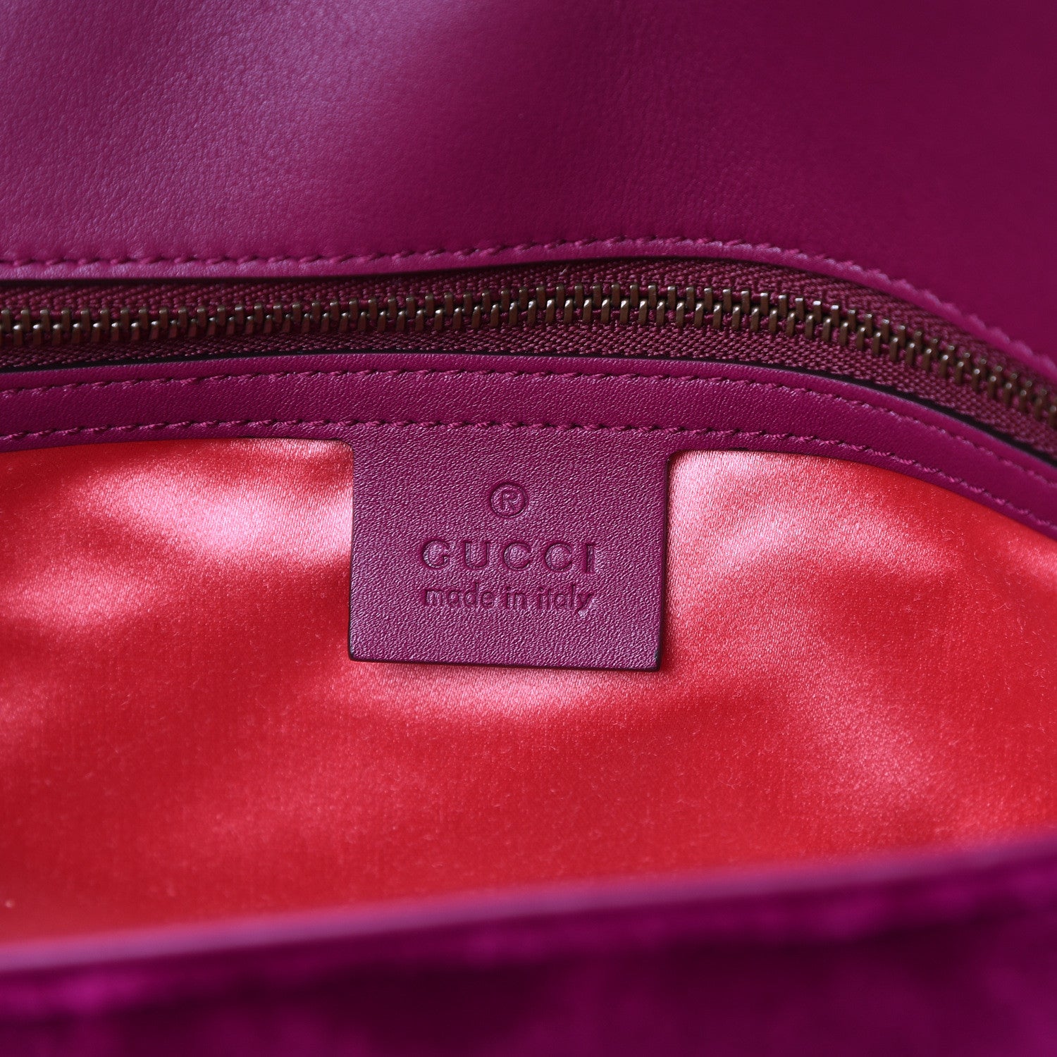 Gucci Velvet Matelasse Small GG Marmont Shoulder Bag Fuchsia Violet Cyclamen 5 of 10