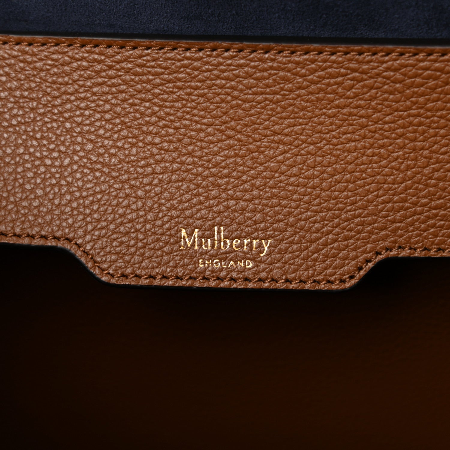 Mulberry Small Classic Grain Bayswater Tote Oak Oxford Blue 6 of 9