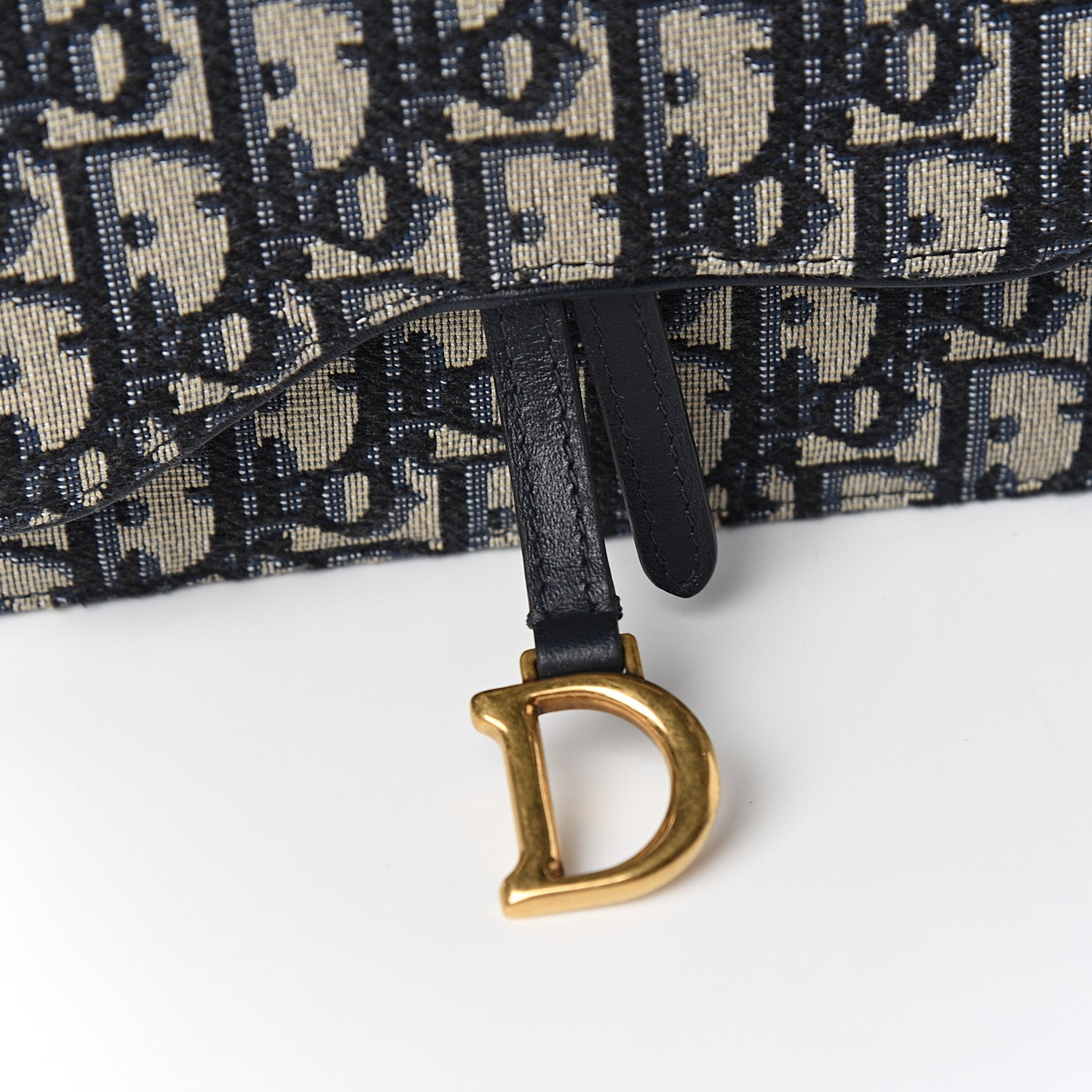 Christian Dior Oblique Saddle Belt Bag Blue 10 of 11