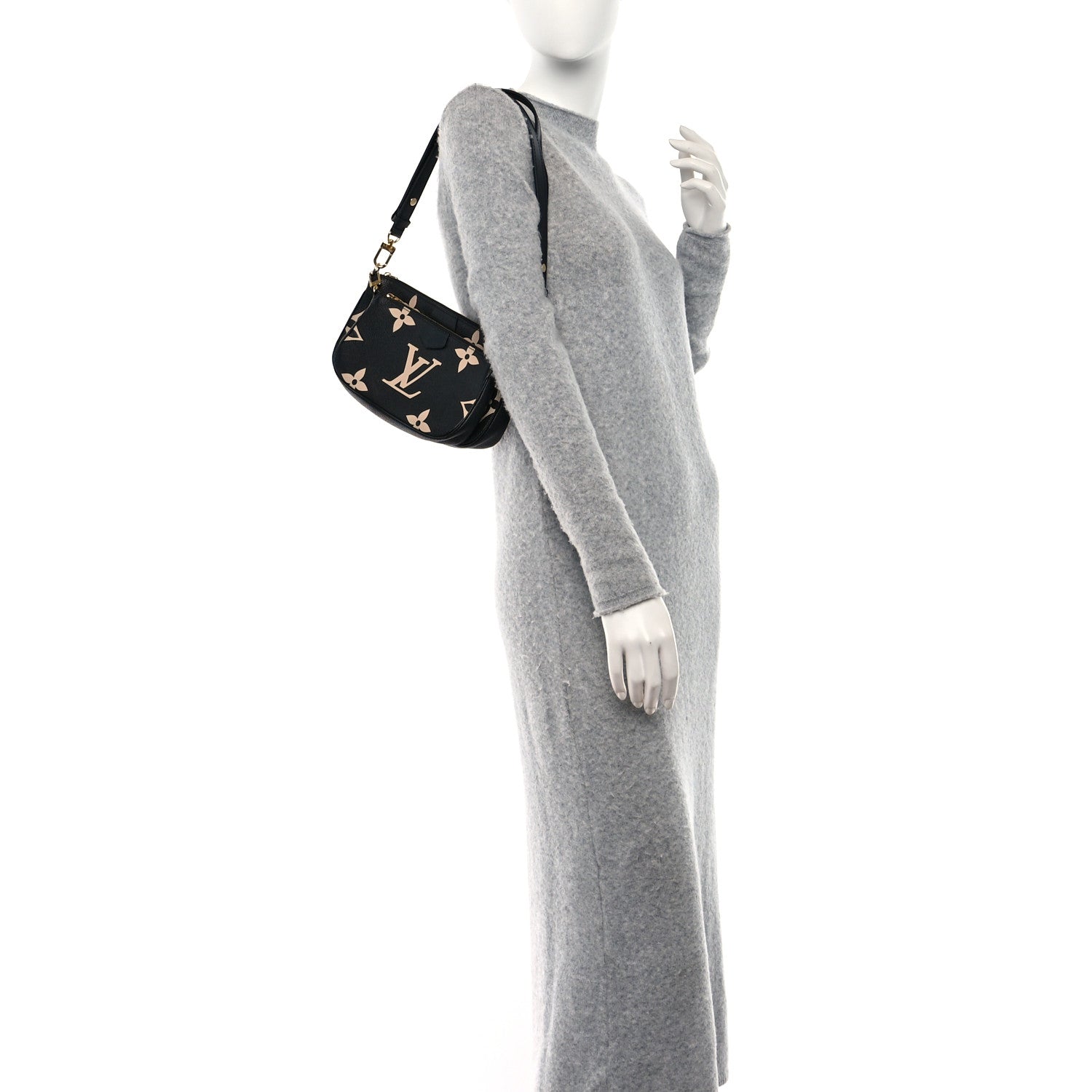 Louis Vuitton Empreinte Monogram Giant Multi Pochette Accessories Black Beige 2 of 14