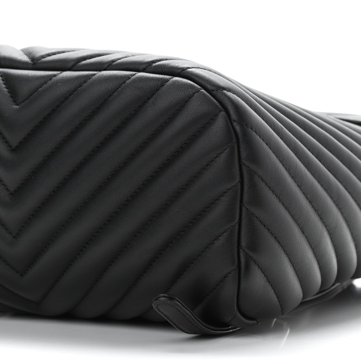 Calfskin Chevron Quilted Large Urban Spirit Backpack Black