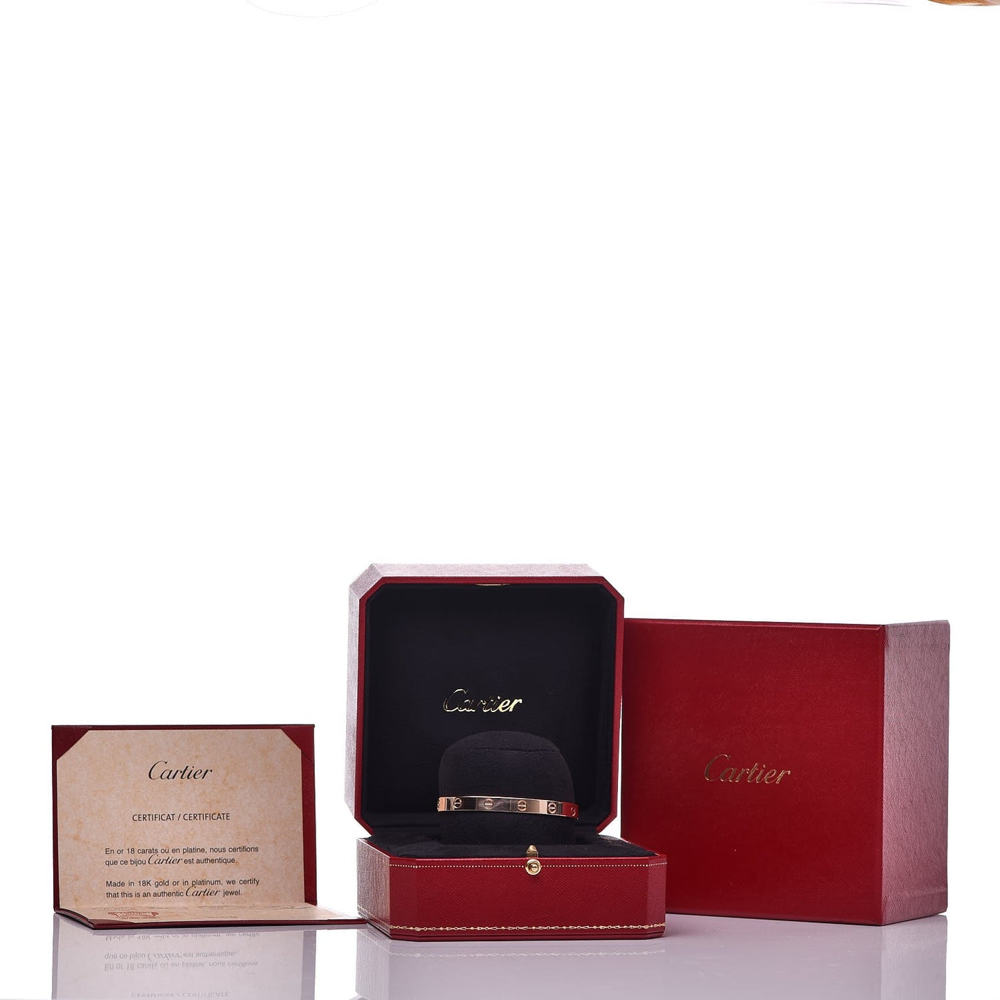 18K Pink Gold LOVE Cuff Bracelet 18