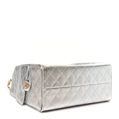 Chanel Metallic Caviar Quilted Medium Chanel 25 Handbag Silver 5 of 12