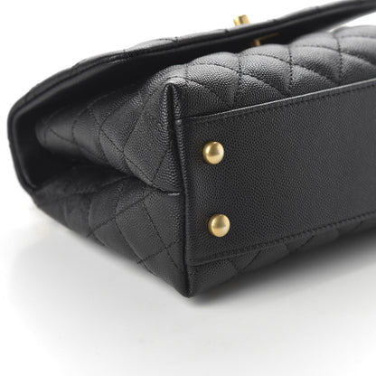 Chanel Caviar Lizard Quilted Mini Coco Handle Flap Black 6 of 11