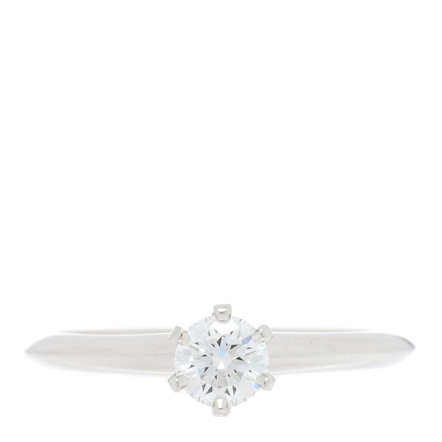 Platinum Diamond .37ct Solitaire Engagement Ring 52 6