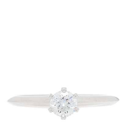 Tiffany Platinum Diamond .37ct Solitaire Engagement Ring 52 6 1 of 4