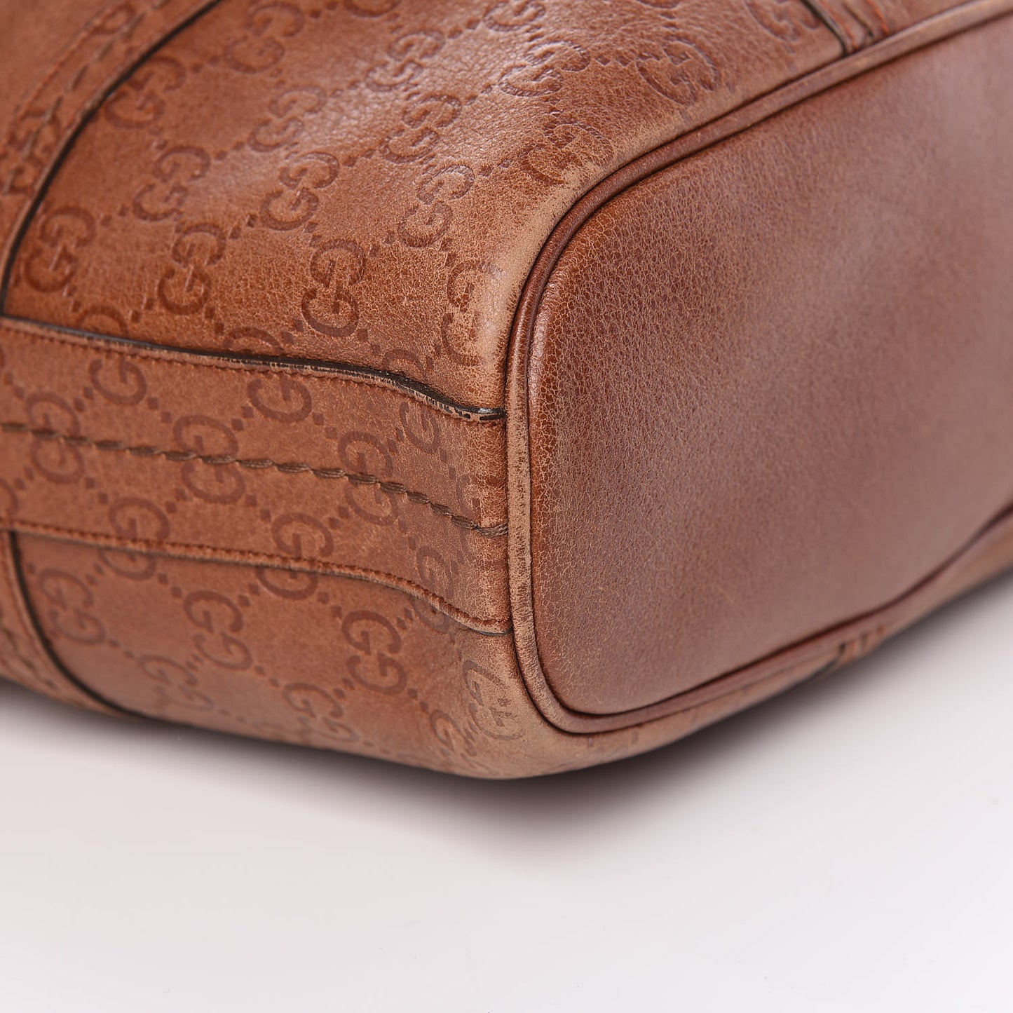 Calfskin Guccissima Trim Large Signoria Hobo Brown