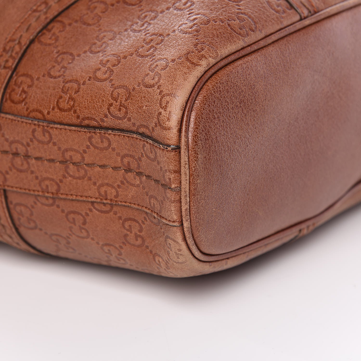 Gucci Calfskin Guccissima Trim Large Signoria Hobo Brown 14 of 19