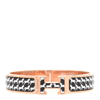 Hermes Enamel Cheval Pixel Clic Clac H Bracelet PM Black White 1 of 7