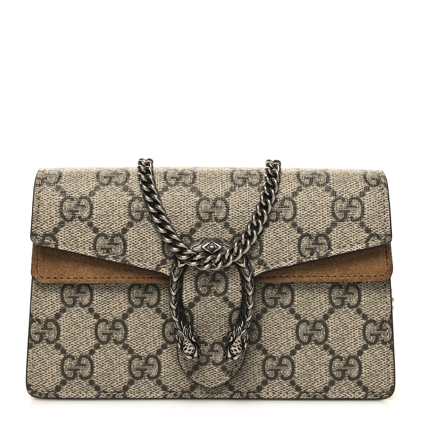 GG Supreme Monogram Super Mini Dionysus Shoulder Bag Taupe