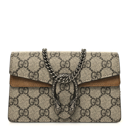 Gucci GG Supreme Monogram Super Mini Dionysus Shoulder Bag Taupe 1 of 10