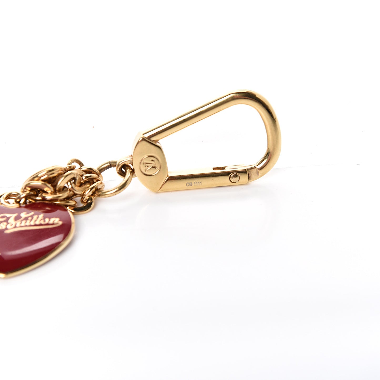 Rayures Coeur Bag Charm Key Holder Pomme D'Amour