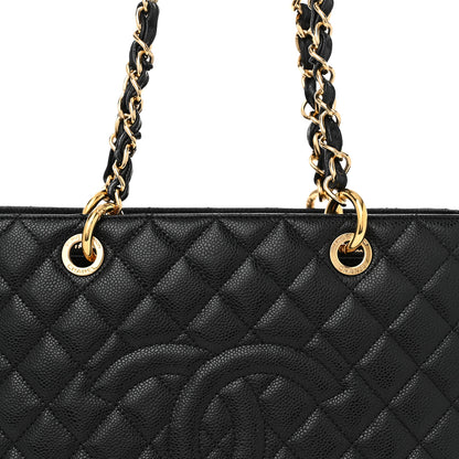 Chanel Caviar Quilted Grand Shopping Tote GST Black 9 of 11