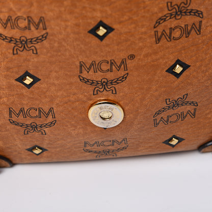 MCM Visetos Crossbody Flap Messenger Cognac 12 of 16