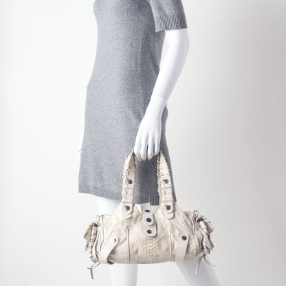 Chloe Python Silverado Shoulder Bag White 2 of 10