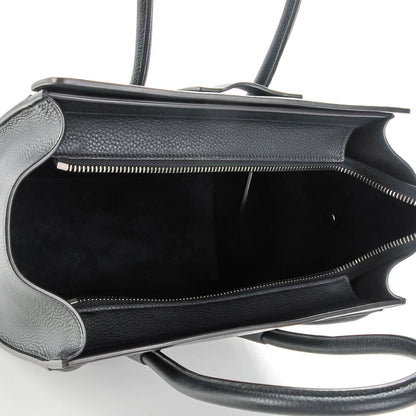 Celine Drummed Calfskin Micro Luggage Black 5 of 7