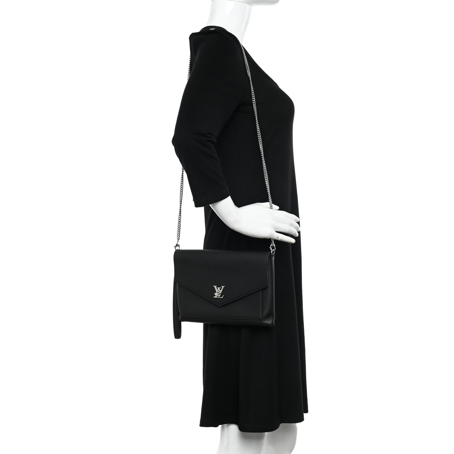 Soft Calfskin My Lockme Pochette Black