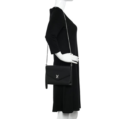 Louis Vuitton Soft Calfskin My Lockme Pochette Black 2 of 9