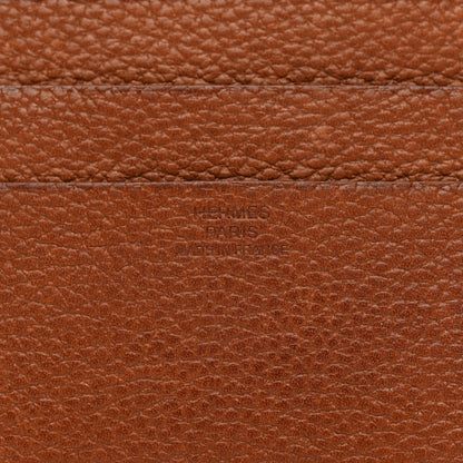 Hermes Barenia Faubourg City 3CC Card Holder Fauve 6 of 8