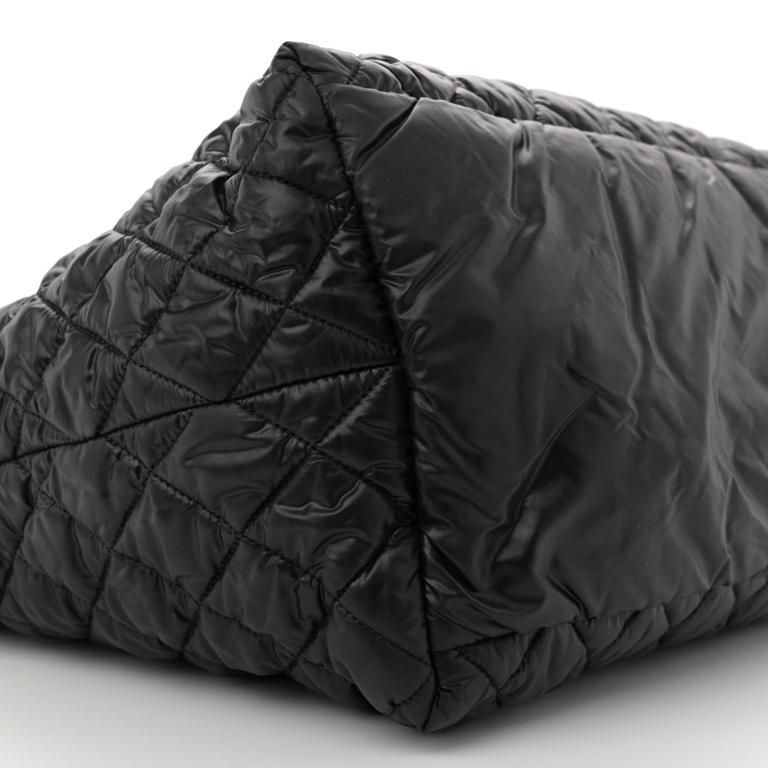 Chanel Nylon Quilted Large Coco Cocoon Tote   Black 9 of 10