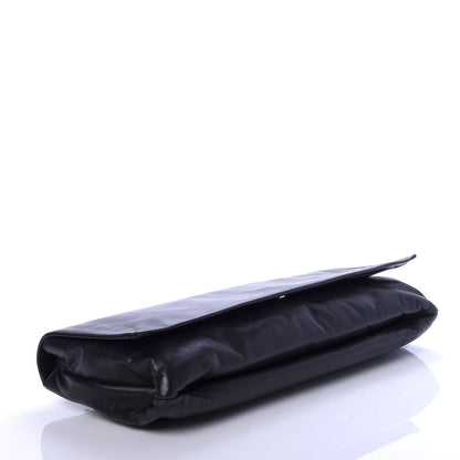 Prada Glace Calfskin Fold Over Clutch Black 4 of 7