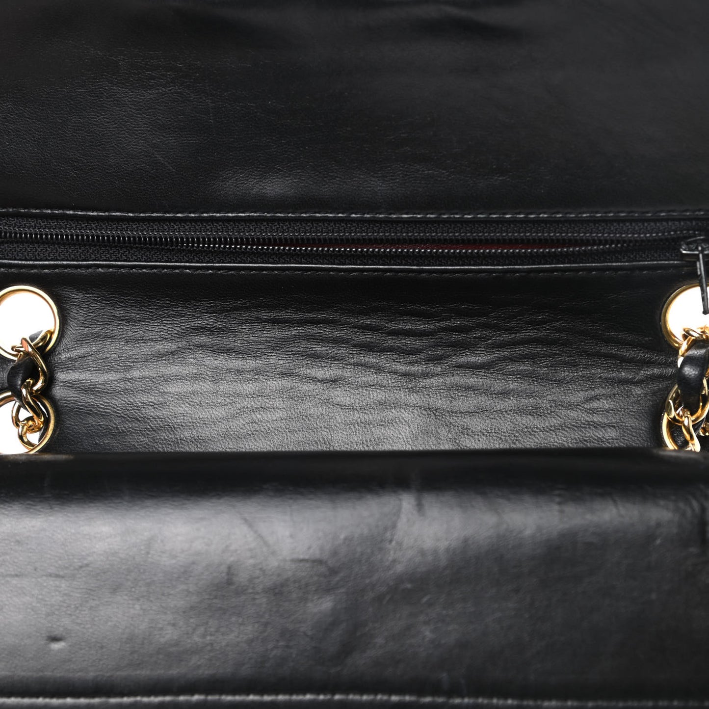 Lambskin Quilted Small Double Flap Black