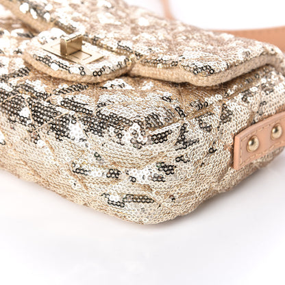 Chanel Sequin Mini Reissue Messenger Flap Gold 9 of 10