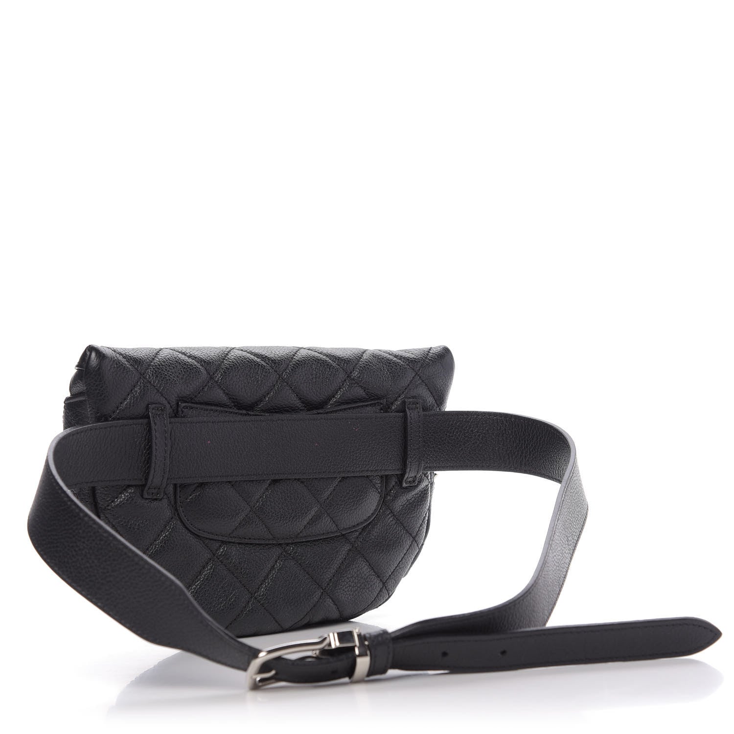 Chanel Grained Calfskin Quilted Waist Belt Bag Black 3 of 10
