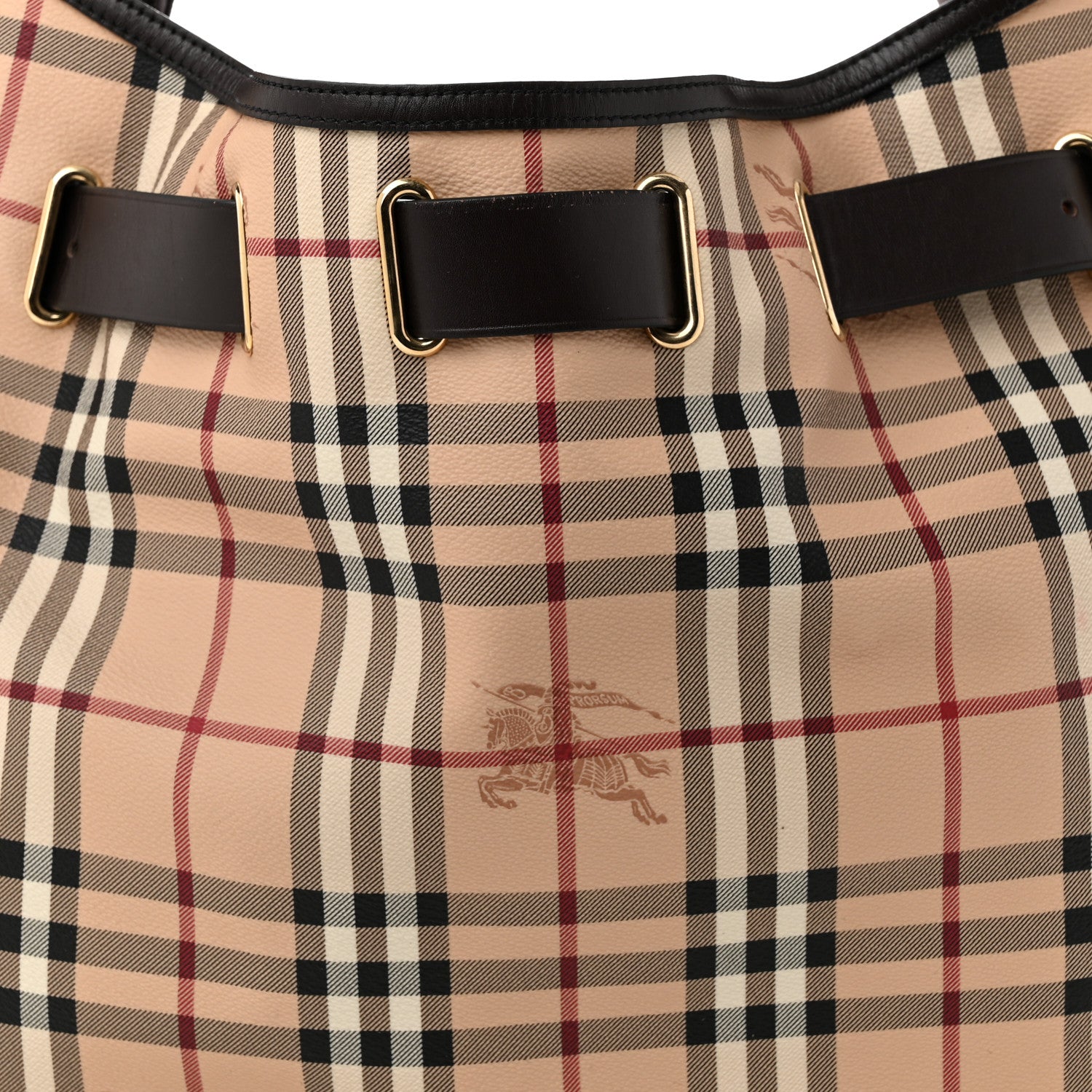 Burberry Haymarket Check Medium Walden Belted Hobo Chocolate 9 of 12