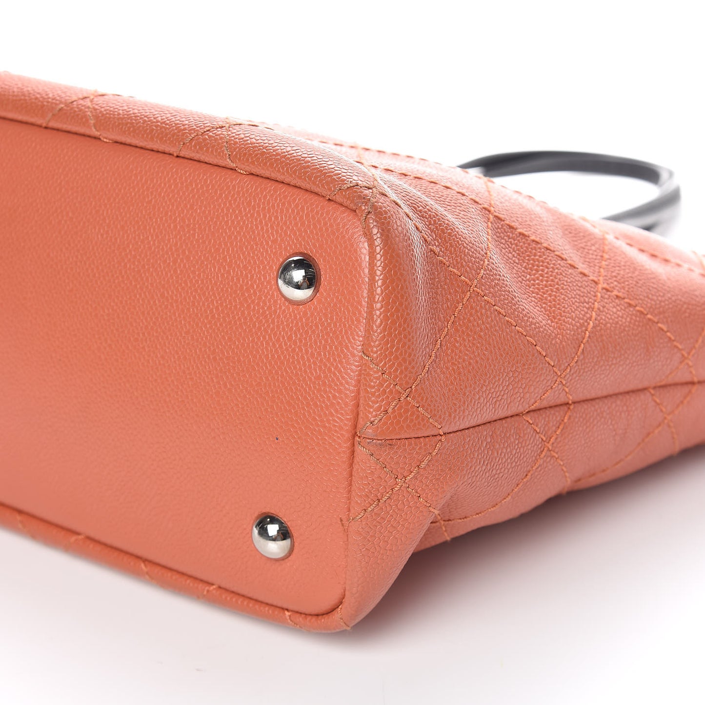 Grained Calfskin Shopping Fever Tote Orange