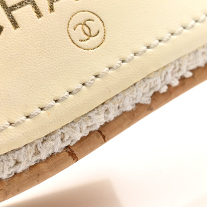 Chanel Tweed Cork CC Chain Mule Sandal 39.5 White 11 of 13