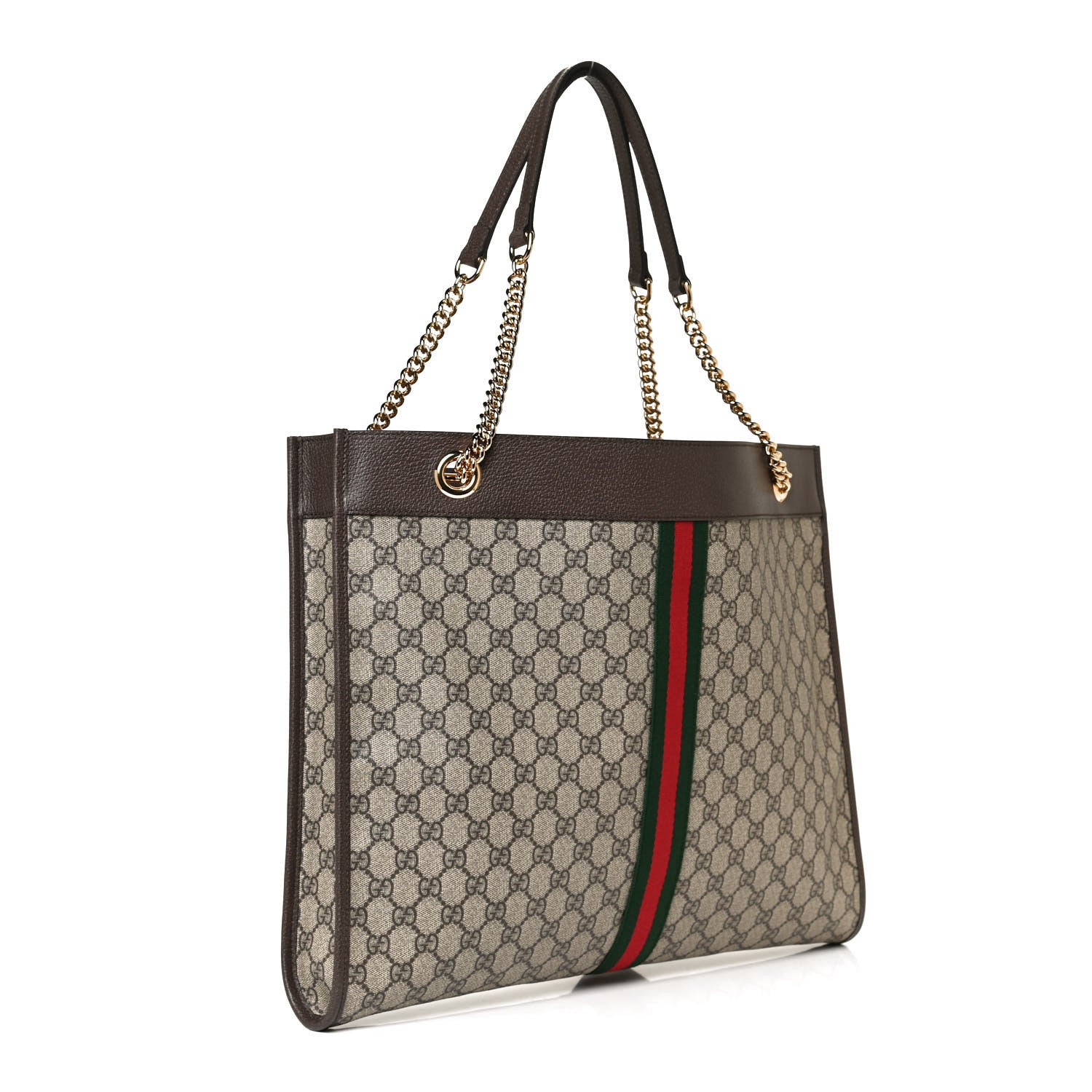 Gucci GG Supreme Monogram Large Rajah Chain Tote Beige New Acero 3 of 11