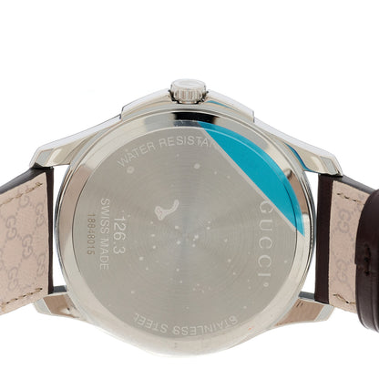 Gucci Stainless Steel Calfskin 40mm G-Timeless Diamante Quartz Watch Brown 4 of 5