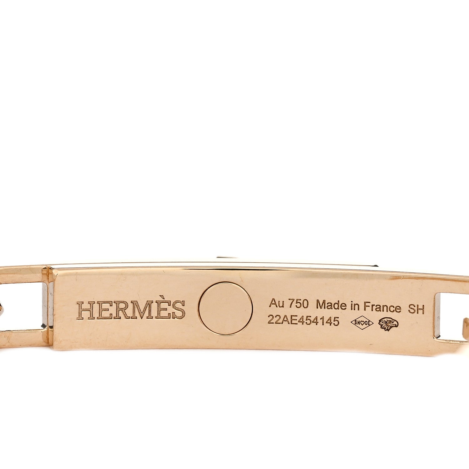 Hermes 18K Yellow Gold Diamond Pave PM Kelly Chaine Bracelet SH 3 of 3