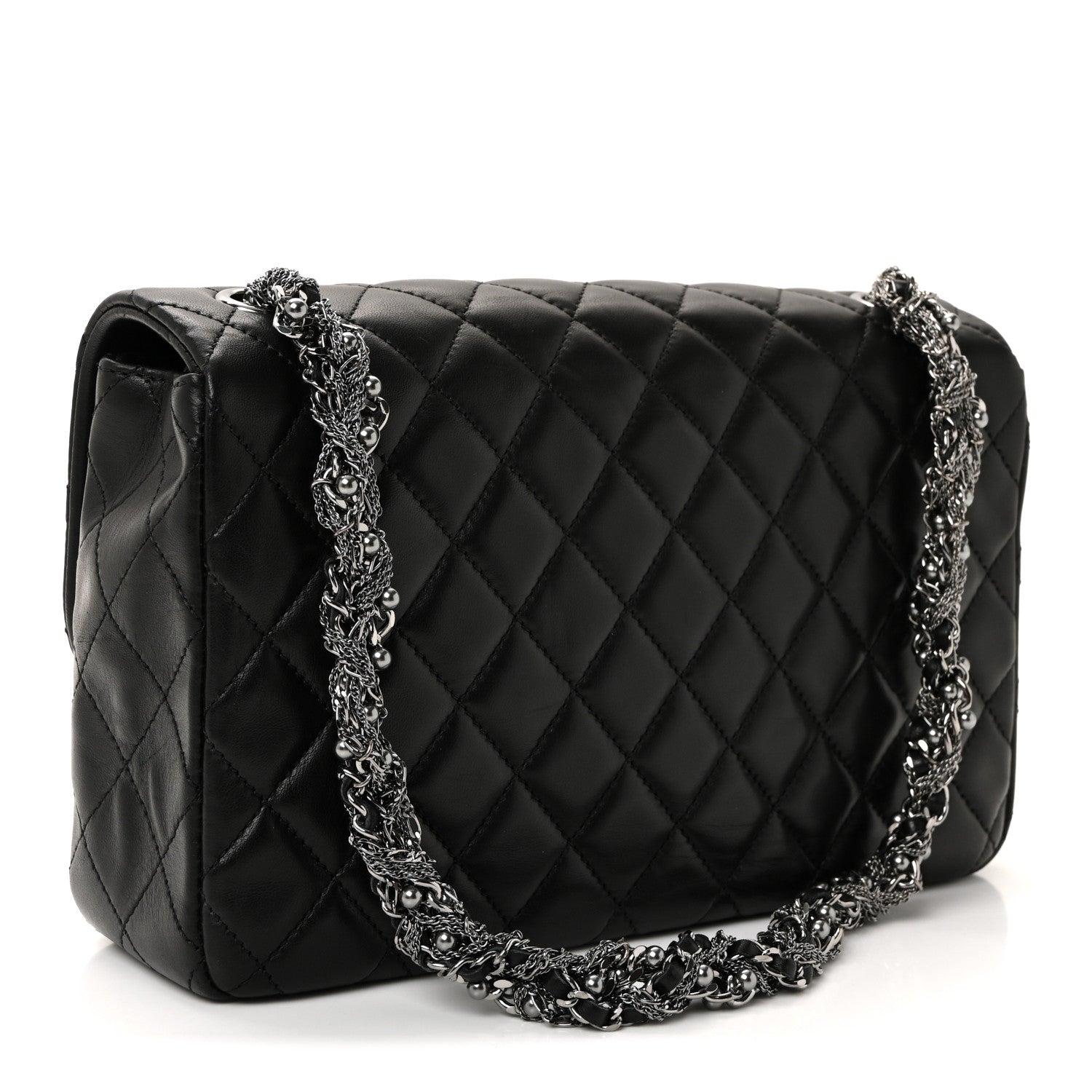 Chanel Lambskin Quilted Medium Westminster Pearl Flap Black 3 of 11