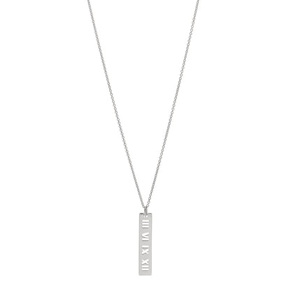 Tiffany Sterling Silver Atlas Bar Pendant Necklace 1 of 3