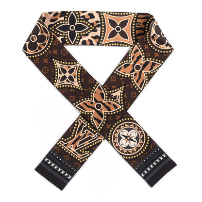 Louis Vuitton Silk Monogram LV World Bandeau Brown 1 of 3