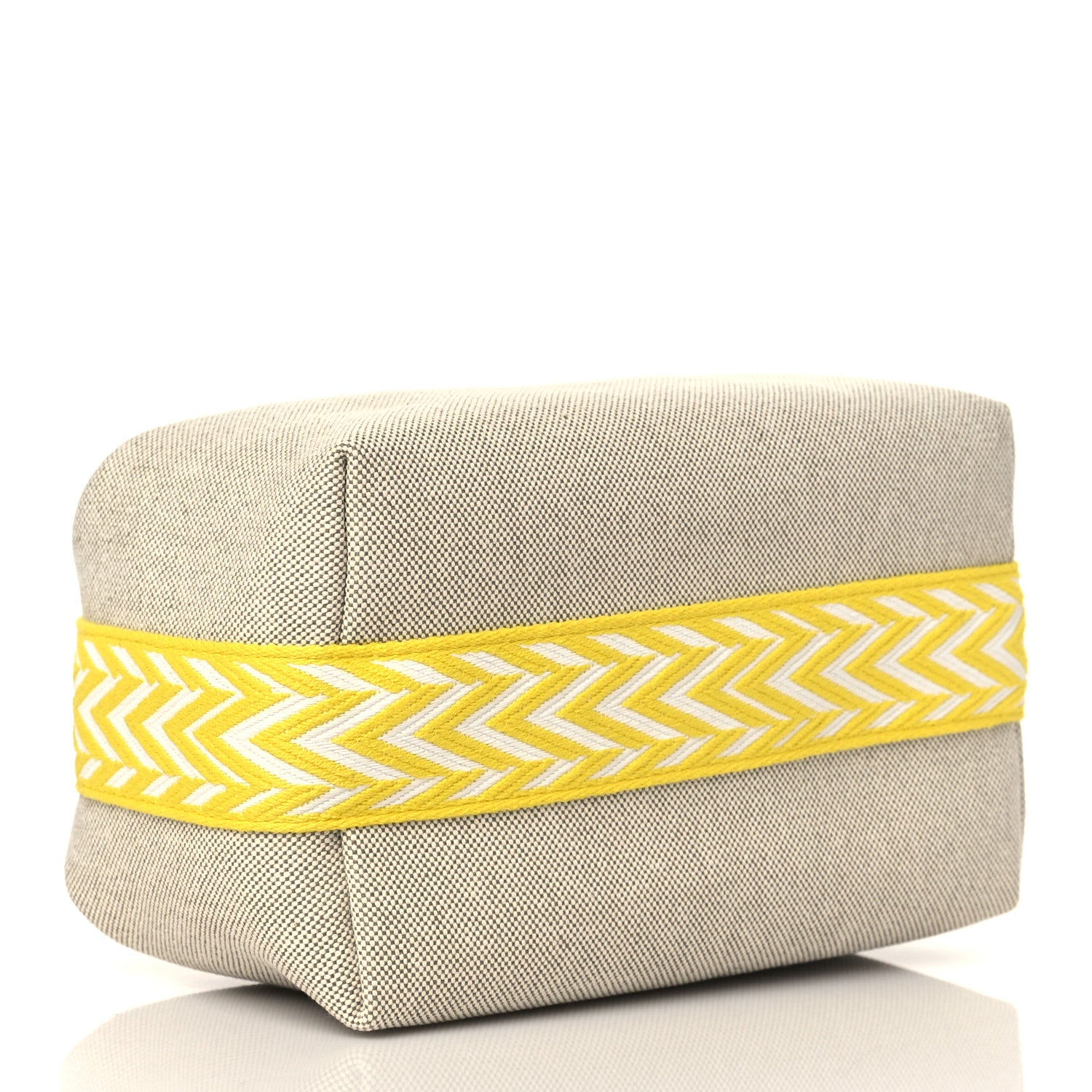 Hermes Canvas Small Bride-A-Brac Pouch Natural Jaune Citron 4 of 9