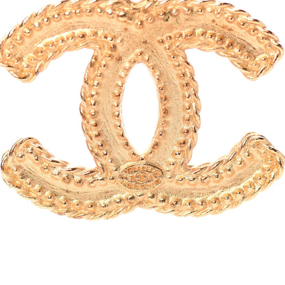 Chanel CC Drop Earrings Matte Gold 4 of 4