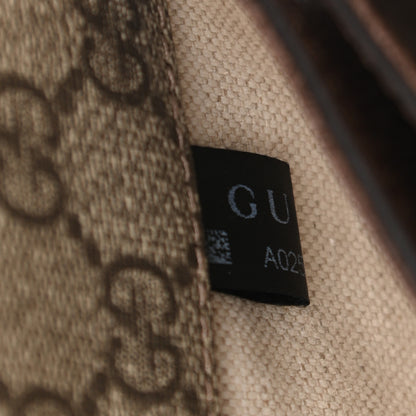 Gucci GG Supreme Monogram Web Neo Vintage Double Flap Messenger Bag Beige New Acero 9 of 12