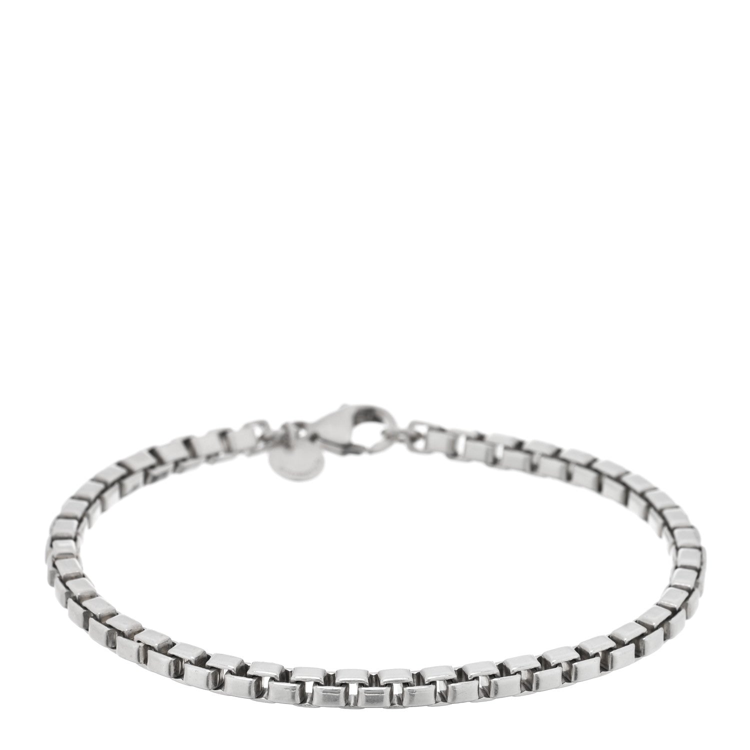 Tiffany Sterling Silver 4mm Venetian Link Bracelet 1 of 3