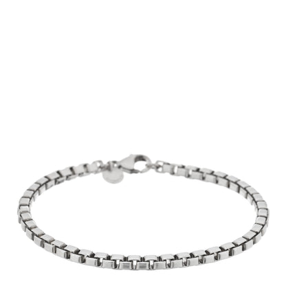 Tiffany Sterling Silver 4mm Venetian Link Bracelet 1 of 3