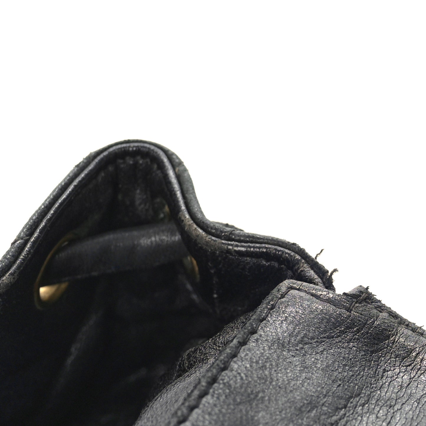 Lambskin Quilted Backpack Black