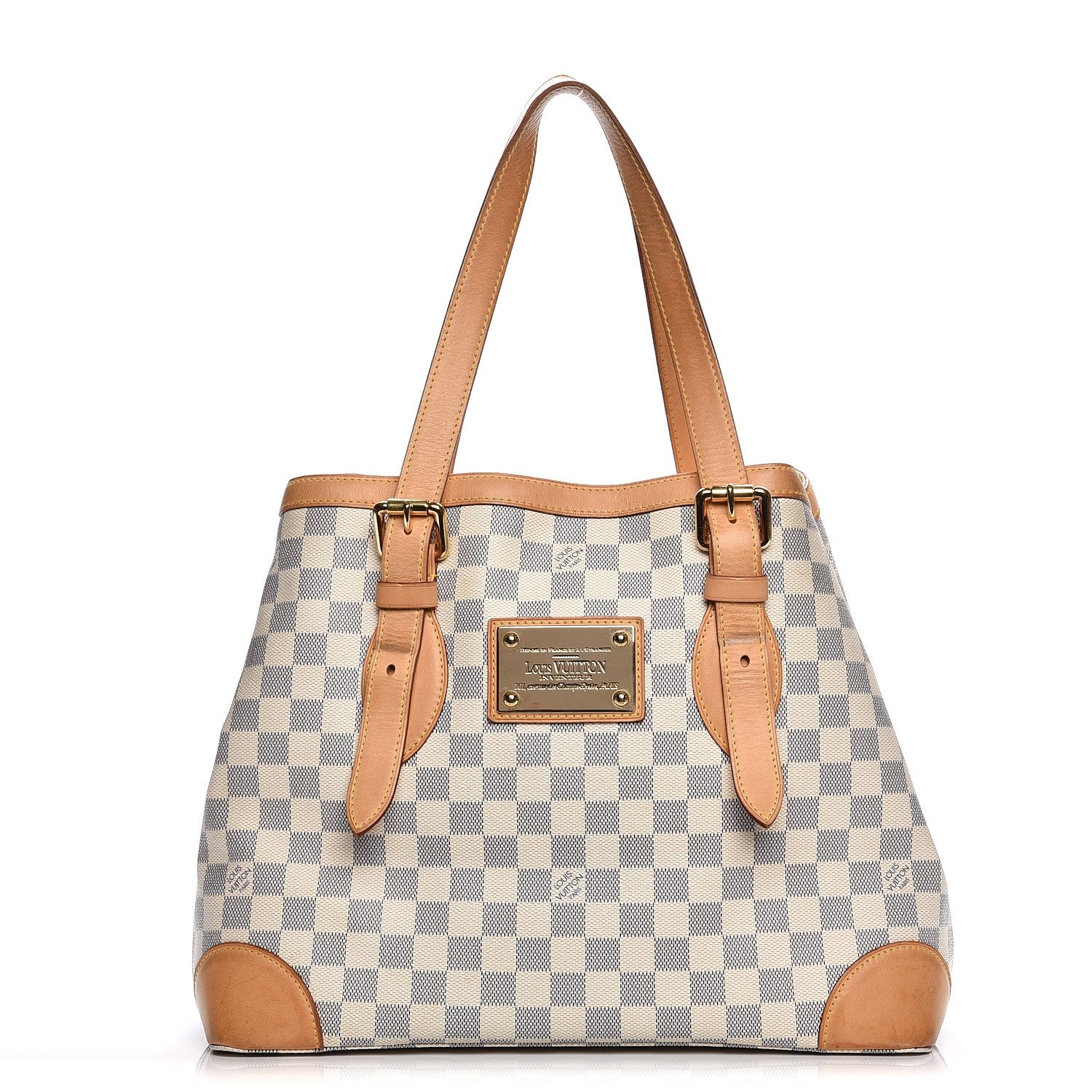 Louis Vuitton Damier Azur Hampstead MM 3 of 29